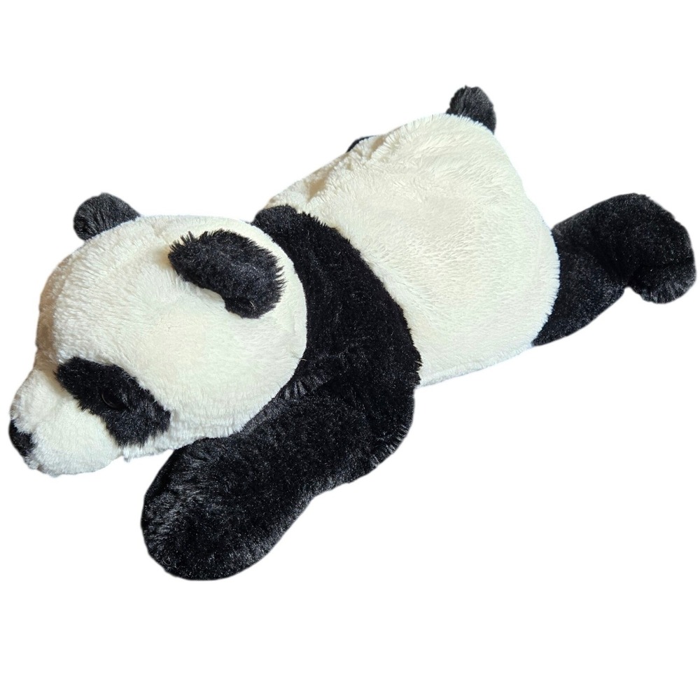 FAO Schwarz Weighted 2.5lbs+ Panda Bear Plush Stuffed Animal 18" Laying Floppy